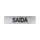 Placa Adesiva Sinalização Indicativa Rota de Saída 25x5Cm Alu