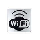 Placa Adesiva Sinalização Indicativa Wifi Aluminio 15Cm Resis