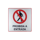 Placa Adesiva Sinalização Proibida Entrada 15x15 Cm Acrílico