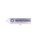 Placa Adesiva Sinalização Refeitório 25x5 Cm  Informativa
