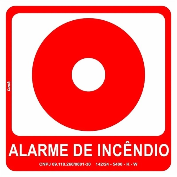 Placa Alarme De Incêndio Fotoluminescente E2 Tamanho 20x20cm Leroy Merlin