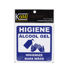 Placa "Álcool Gel" Plástico 15x15cm