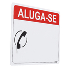Placa "Aluga-Se" Plástico 23x18cm