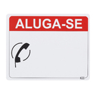 Placa "Aluga-Se" Plástico 23x18cm