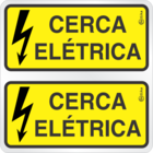 Placa Alumínio 16x16cm - Cerca Elétrica - Indika