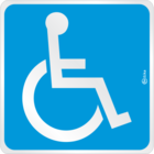 Placa Alumínio 16x16cm - Deficiente - Indika