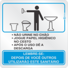 Placa Alumínio 16x16cm - Procedimento Masculino - Indika