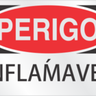 Placa Alumínio 16x25cm - Inflamável - Indika