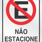 Placa Alumínio 16x25cm - Não Estacione - Indika