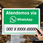 Placa Alumínio "Atendemos via WhatsApp" 16x23cm 150AQ Sinalize