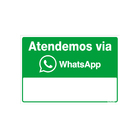 Placa Alumínio "WhatsApp" 16x23cm 150AQ Sinalize