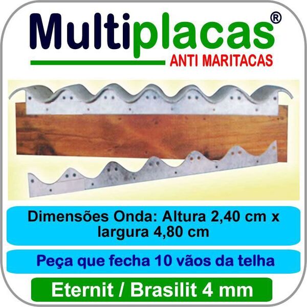 Placa Anti Maritacas Eternit Brasilit 4 Mm Kit 94 Peças