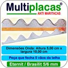 Placa Anti Maritacas Eternit Brasilit 5 E 6 Mm Kit 09 Peças