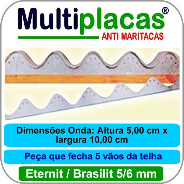 Placa Anti Maritacas Eternit Brasilit 5 E 6 Mm Kit 138 Peças