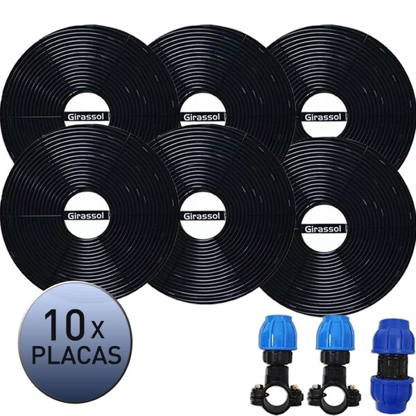 Placa Aquecedor Solar Piscina Girassol 40.000 L - 10 Unidade