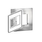 Placa Arteor 4x4 3+3 Postos Stainless Steel - Pial Legrand