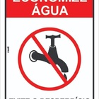 Placa Aviso Economize Água Evite O Desperdício 15x20cm Tamanh