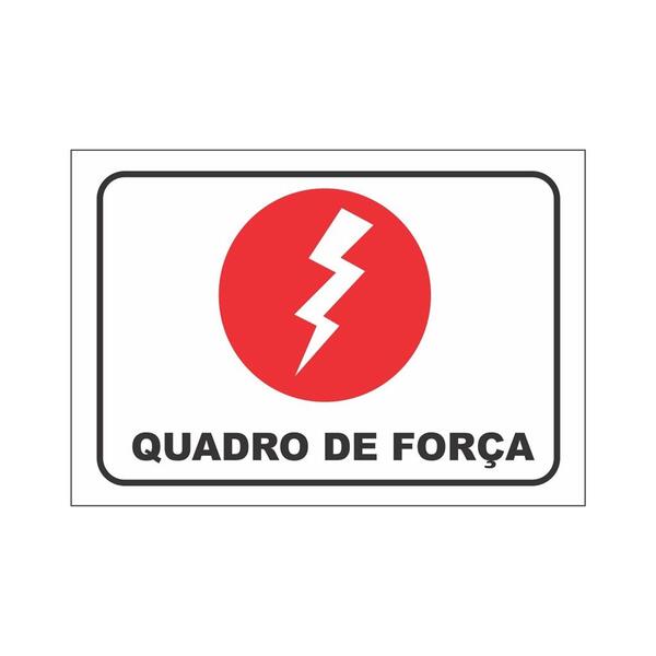Placa Aviso Sinalização Portas Quadro De Força 19,5cmx14cm