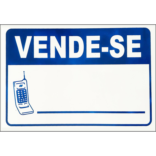 Placa Aviso Sinalização Vende-se 30cmx20cm Pvc