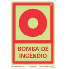 Placa Botoeira Bomba De Incêndio - 10X15Cm