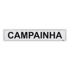 Placa "Campainha" Plástico 5x25cm
