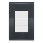 Placa Cega 4x2 - Tramontina Liz Grafite / Branco - Tlgb035