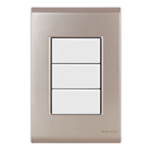 Placa Cega 4x2 - Tramontina Liz Ouro Velho / Branca - Tlob035