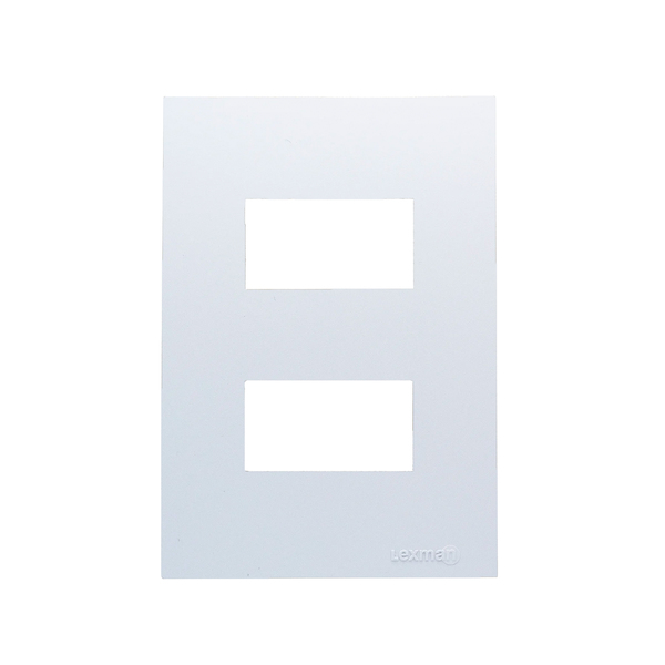 Placa Cega com Suporte 4x2 2 Módulos Branco Fosco Madrid Lexman