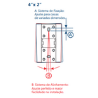 Placa Cega Com Suporte Fame Evidence 4x2 Branco