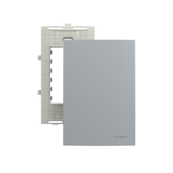 Placa Cega Com Suporte Margirius Sleek Colors 4x2 Cinza