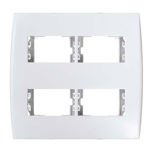 Placa com  Sup 4X4 4 Módulos Separados Plast Abs Br Ilus Siemens