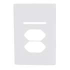 Placa com Suporte 4X2 1 Interruptor+ 2 Tomada Branco Novara