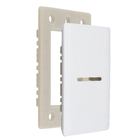 Placa com Suporte 4X2 1 Interruptor Branco Novara