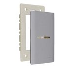 Placa com Suporte 4X2 1 Interruptor Preto Novara