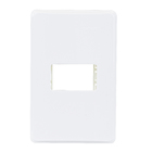 Placa com Suporte 4x2 1 Módulo(s) Branco S19 Simon