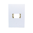 Placa com Suporte 4x2 1 Módulos Branco Fosco Madrid Lexman