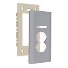 Placa com Suporte 4X2 1Interruptor + 2Tomadas Preto Novara