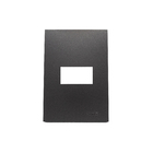 Placa com Suporte 4x2 1Módulo Preto Fosco Madrid Lexman