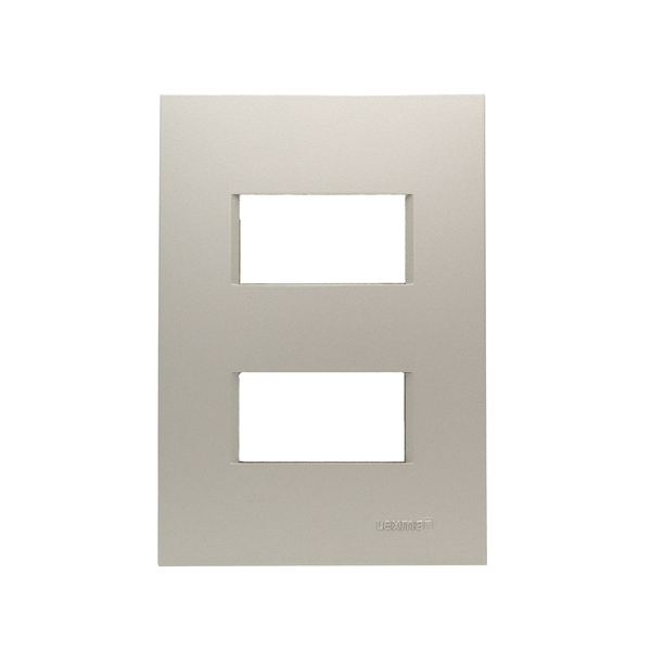 Placa com Suporte 4x2 2 Módulos Titanium Madrid Lexman