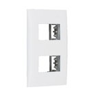 Placa com Suporte 4x2 2Módulos Branco Impéria Iriel