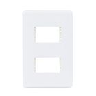 Placa com Suporte 4x2 2Módulos Branco S19 Simon