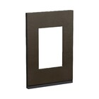 Placa com Suporte 4x2 3 Módulos Grafite Weng Wood H Orion Schneider