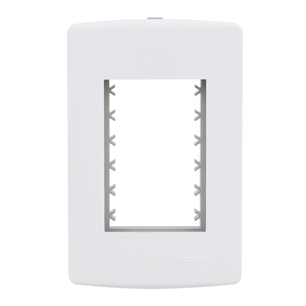 Placa com Suporte 4x2 3Módulos Branco BiancoPró Alumbra