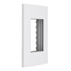 Placa com Suporte 4x2 3Módulos Branco InovaPro Alumbra