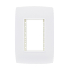 Placa com Suporte 4x2 3Módulos Branco S30 Simon