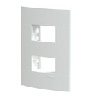 Placa com Suporte 4x2 de 2 Postos Branca Lunare UP Schneider