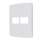 Placa com Suporte 4x4 2Módulos Branco BiancoPró Alumbra