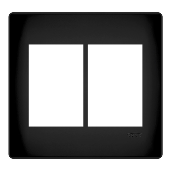 Placa Com Suporte 4X4 6 Módulos Horizontal Habitat Black Fame