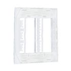 Placa com Suporte 4x4 6Módulos Branco Impéria Iriel