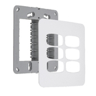 Placa com Suporte  4x4 6Módulos Branco Gracia Alumbra